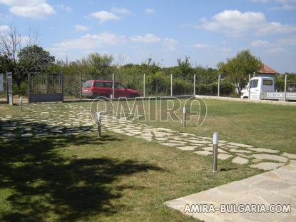 New prefab house near Golden Sands resort garden